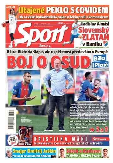 Obálka e-magazínu Sport 17.8.2021