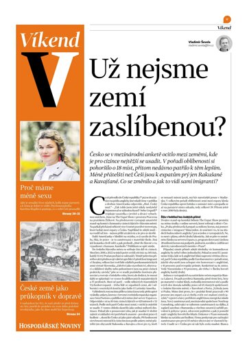 Obálka e-magazínu Hospodářské noviny - příloha Víkend 174 - 6.9.2024 Víkend