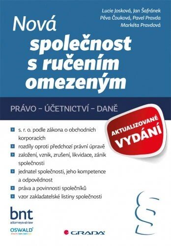 Obálka knihy Nová společnost s ručením omezeným - aktualizované vydání