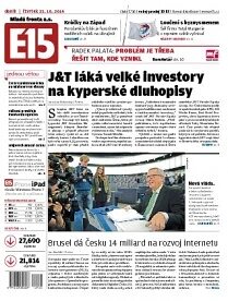 Obálka e-magazínu E15 23.10.2014