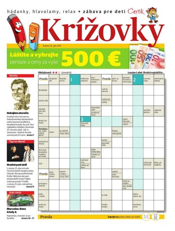 Obálka e-magazínu Krížovky 25.7.2015