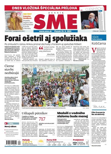 Obálka e-magazínu SME 25.9.2015