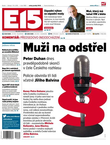 Obálka e-magazínu E15 7.10.2015