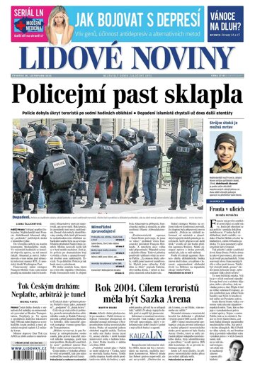 Obálka e-magazínu Lidové noviny 19.11.2015