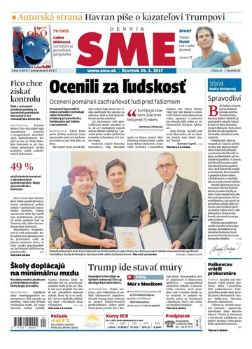 Obálka e-magazínu SME 26.1.2017