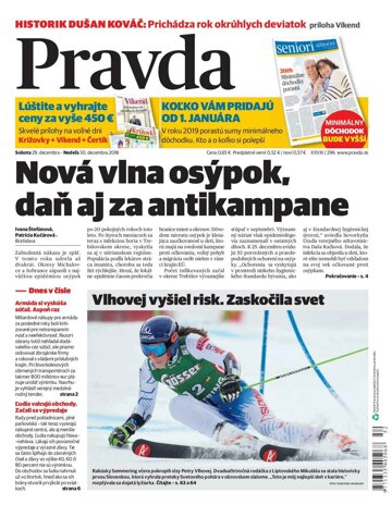 Obálka e-magazínu Pravda 29.12.2018