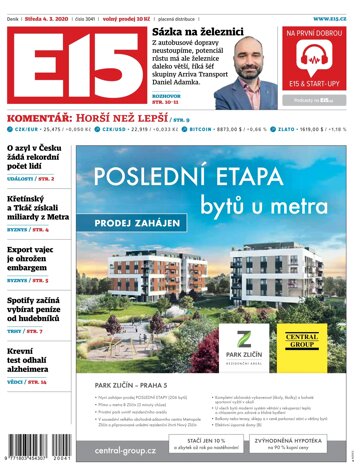 Obálka e-magazínu E15 4.3.2020