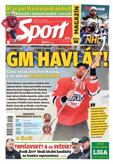 Obálka e-magazínu Sport 30.9.2022