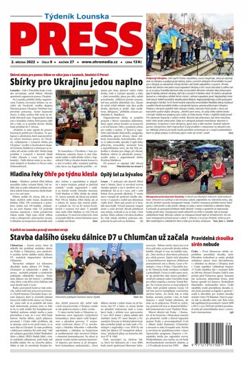 Obálka e-magazínu Lounský press 9/2022