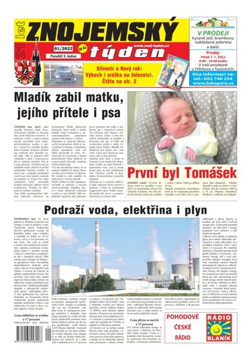 Obálka e-magazínu Znojemský týden 1/2022