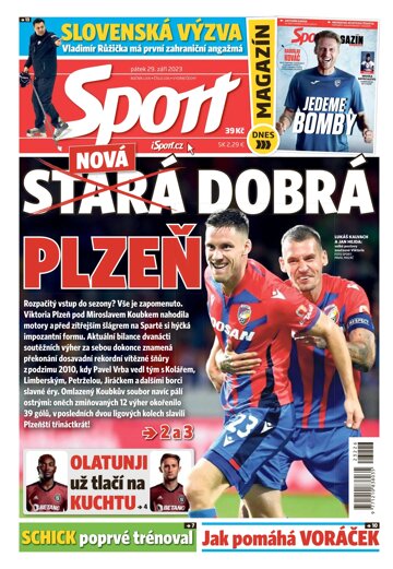 Obálka e-magazínu Sport 29.9.2023