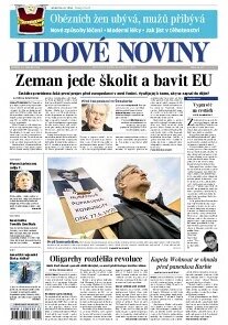 Obálka e-magazínu Lidové noviny 26.2.2014