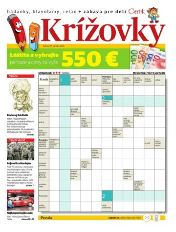 Obálka e-magazínu Krížovky 17.1.2015