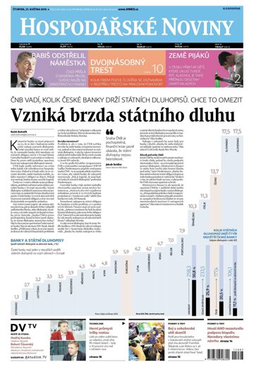 Obálka e-magazínu Hospodářské noviny 097 - 21.5.2015