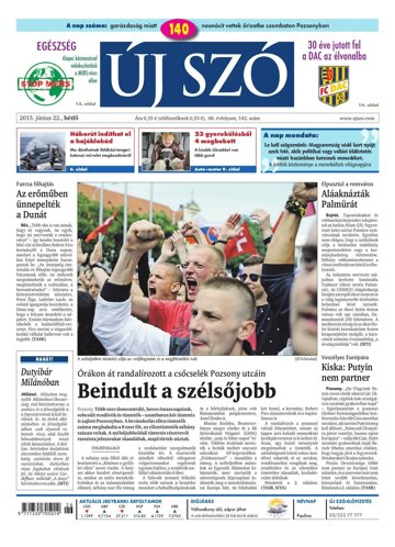 Obálka e-magazínu Új Szó 22.6.2015