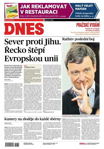 Obálka e-magazínu MF Dnes 14.7.2015