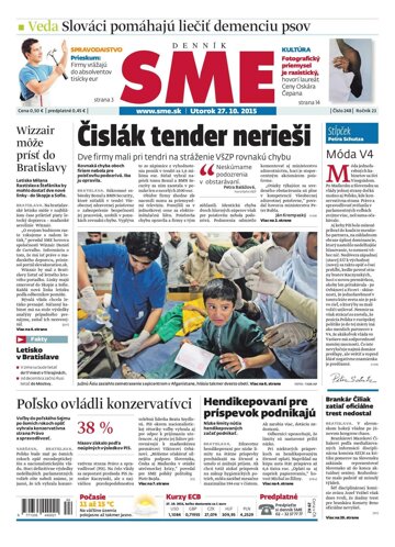 Obálka e-magazínu SME 27.10.2015