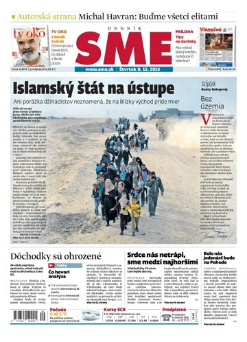 Obálka e-magazínu SME 8.12.2016