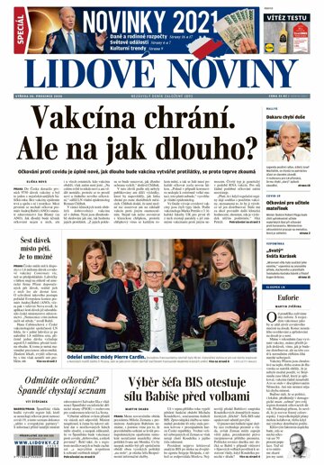 Obálka e-magazínu Lidové noviny 30.12.2020