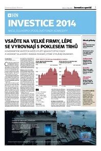 Obálka e-magazínu Hospodářské noviny - příloha 201 - 14.10.2014 - Investice 2014