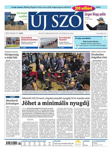 Obálka e-magazínu Új Szó 17.2.2015