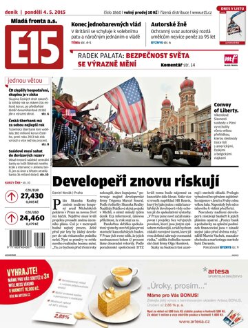 Obálka e-magazínu E15 4.5.2015