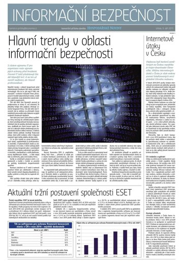 Obálka e-magazínu Hospodářské noviny - příloha 175 - 9.9.2015 Informacni bezpecnost