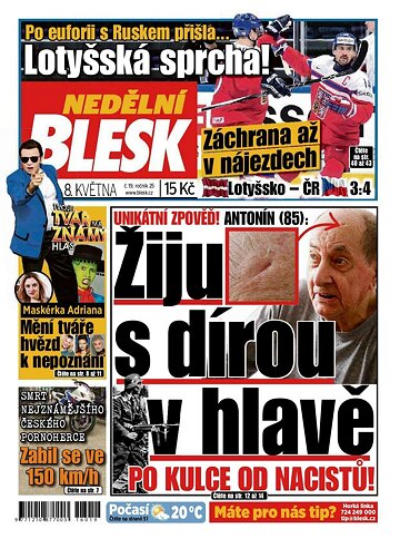 Obálka e-magazínu Nedělní Blesk 8.5.2016