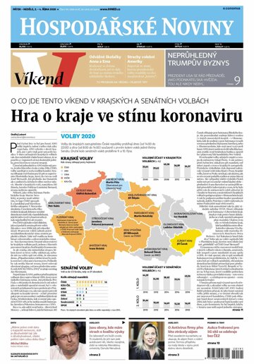 Obálka e-magazínu Hospodářské noviny 191 - 2.10.2020