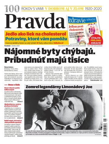 Obálka e-magazínu Pravda 5. 10. 2020