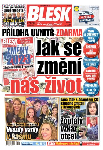 Obálka e-magazínu Blesk 2.1.2023