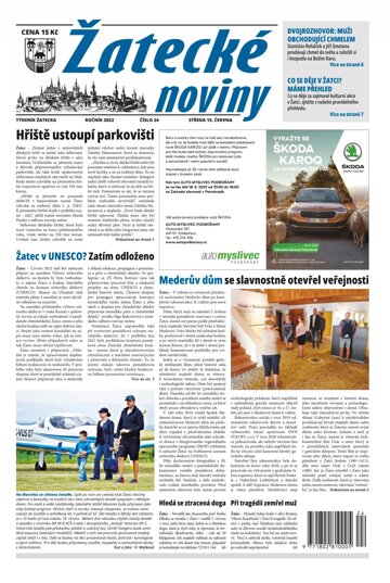 Obálka e-magazínu Žatecké noviny 24/2022