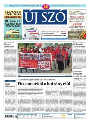 Obálka e-magazínu Új Szó 15.4.2015