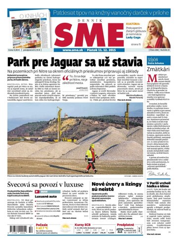 Obálka e-magazínu SME 11.12.2015