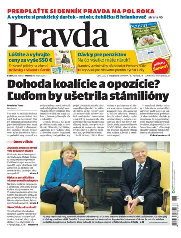 Obálka e-magazínu Pravda 18. 3. 2017