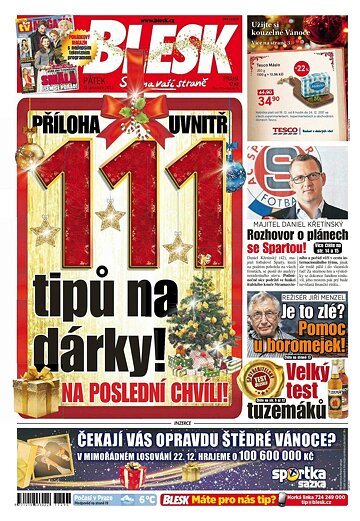 Obálka e-magazínu Blesk 22.12.2017