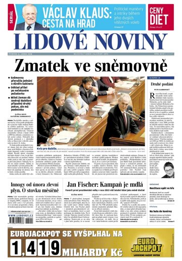 Obálka e-magazínu Lidové noviny 11.1.2018