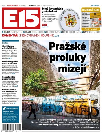 Obálka e-magazínu E15 25.7.2018