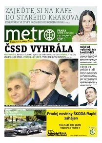 Obálka e-magazínu deník METRO 22.10.2012