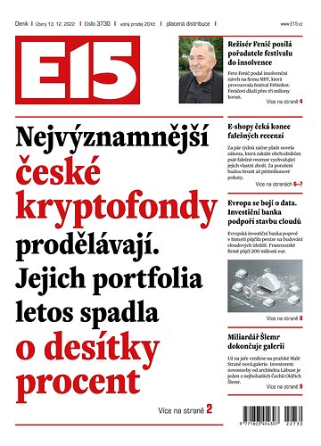 Obálka e-magazínu E15 13.12.2022