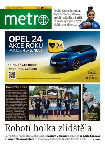 Obálka e-magazínu deník METRO 24.9.2024