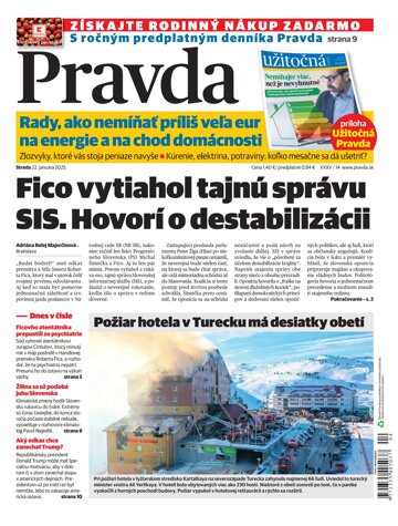 Obálka e-magazínu Pravda 22. 01. 2025