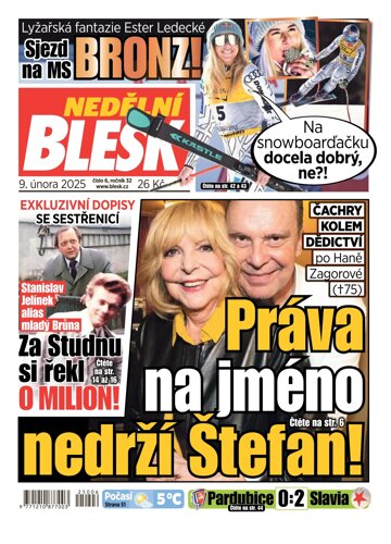 Obálka e-magazínu Nedělní Blesk 9.2.2025