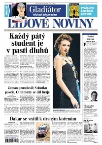 Obálka e-magazínu Lidové noviny 10.1.2014