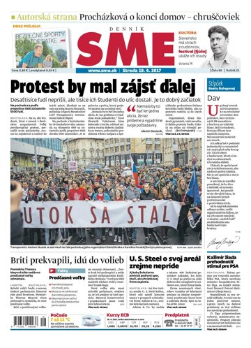 Obálka e-magazínu SME 19.4.2017