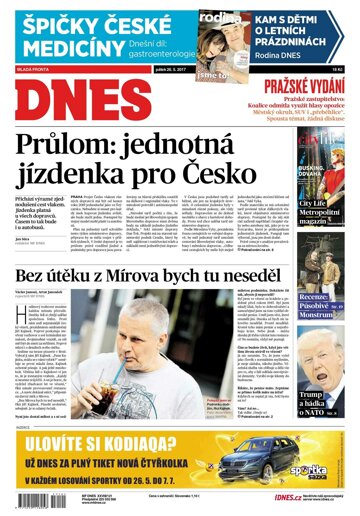 Obálka e-magazínu MF Dnes 26.5.2017