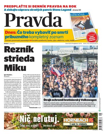 Obálka e-magazínu Pravda 21. 6. 2017