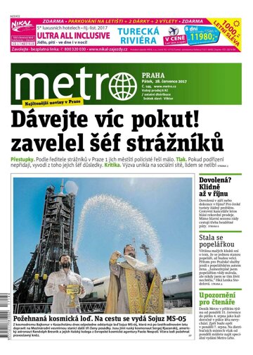 Obálka e-magazínu deník METRO 28.7.2017