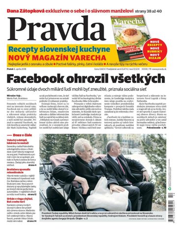 Obálka e-magazínu Pravda 6.4.2018