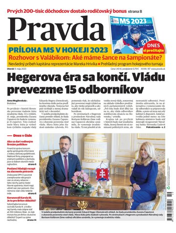 Obálka e-magazínu Pravda 9. 5. 2023